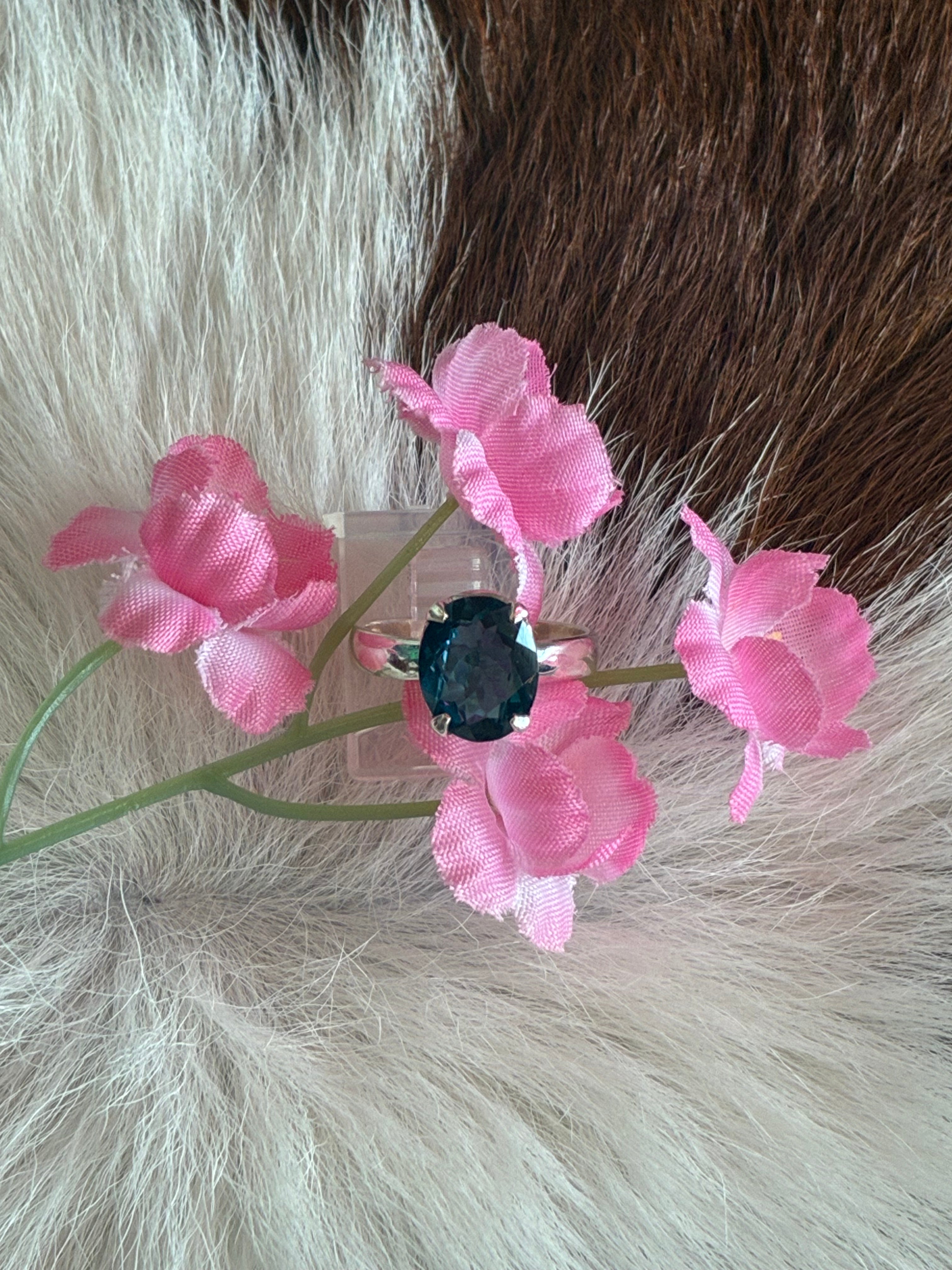 Oval Cut London Blue Topaz Ring