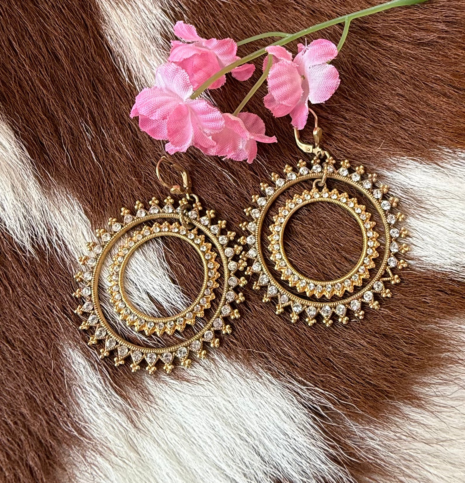 Gold Fill Swarovski Crystal Earrings