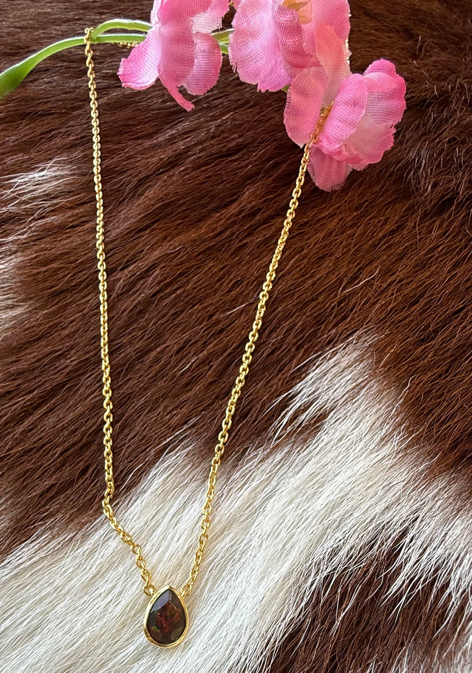 Gemstone 18k Gold Plated Over Sterling Silver Necklaces