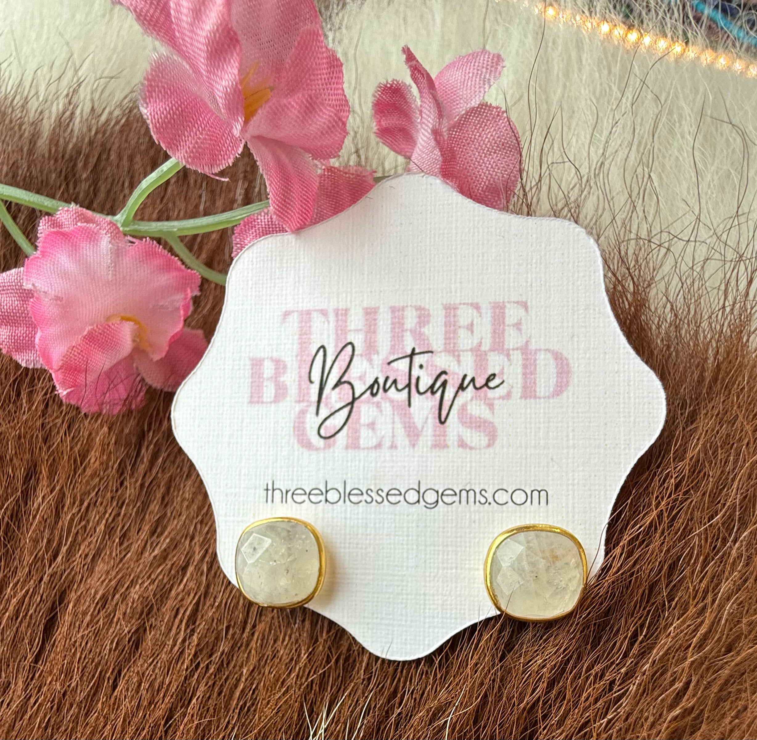 Semi Precious Gold Filled Post Earring