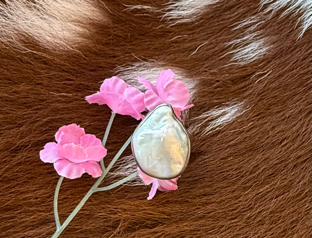 Sterling Silver Pearl Ring