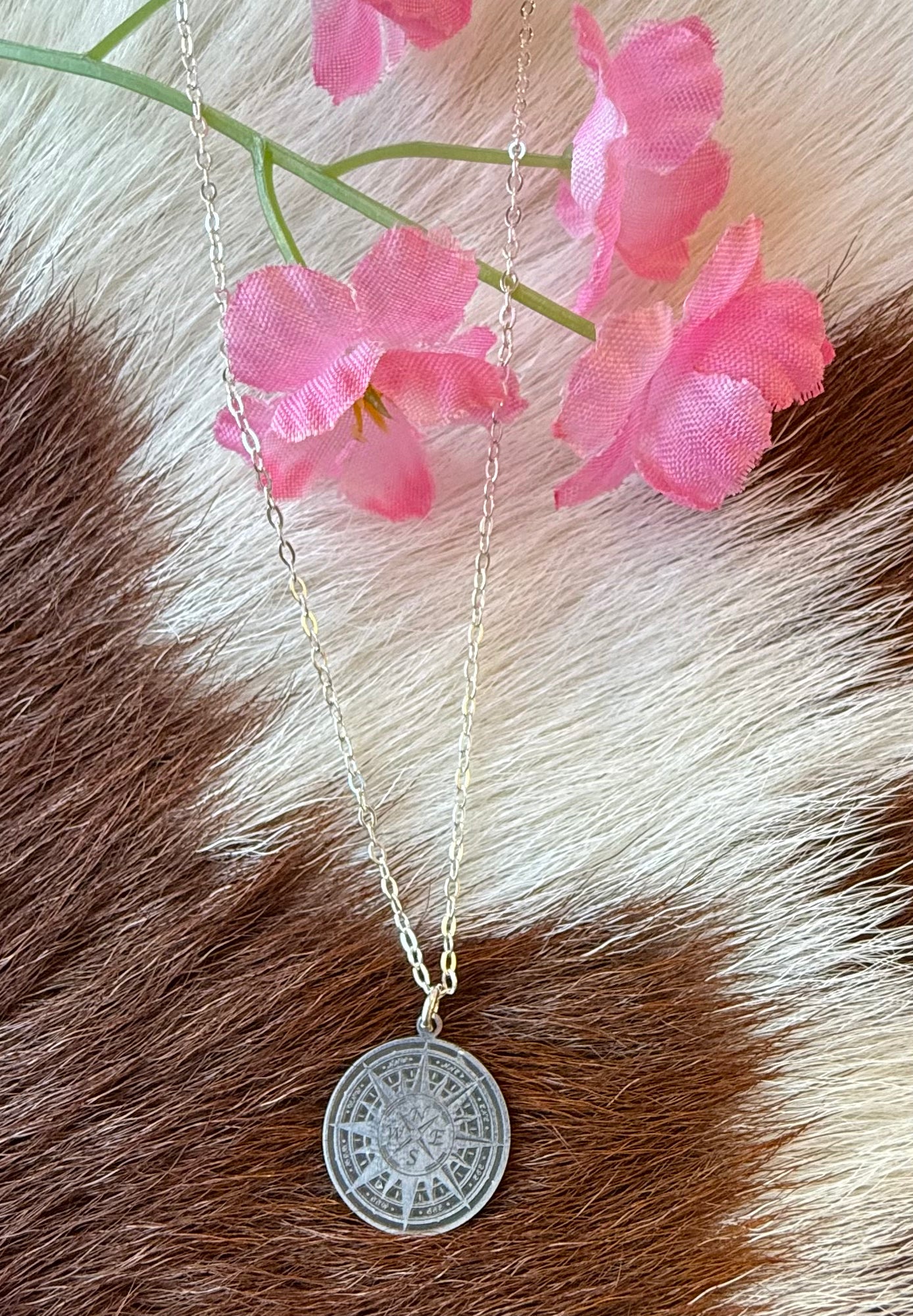 Let's Get Lost Compass Necklace
