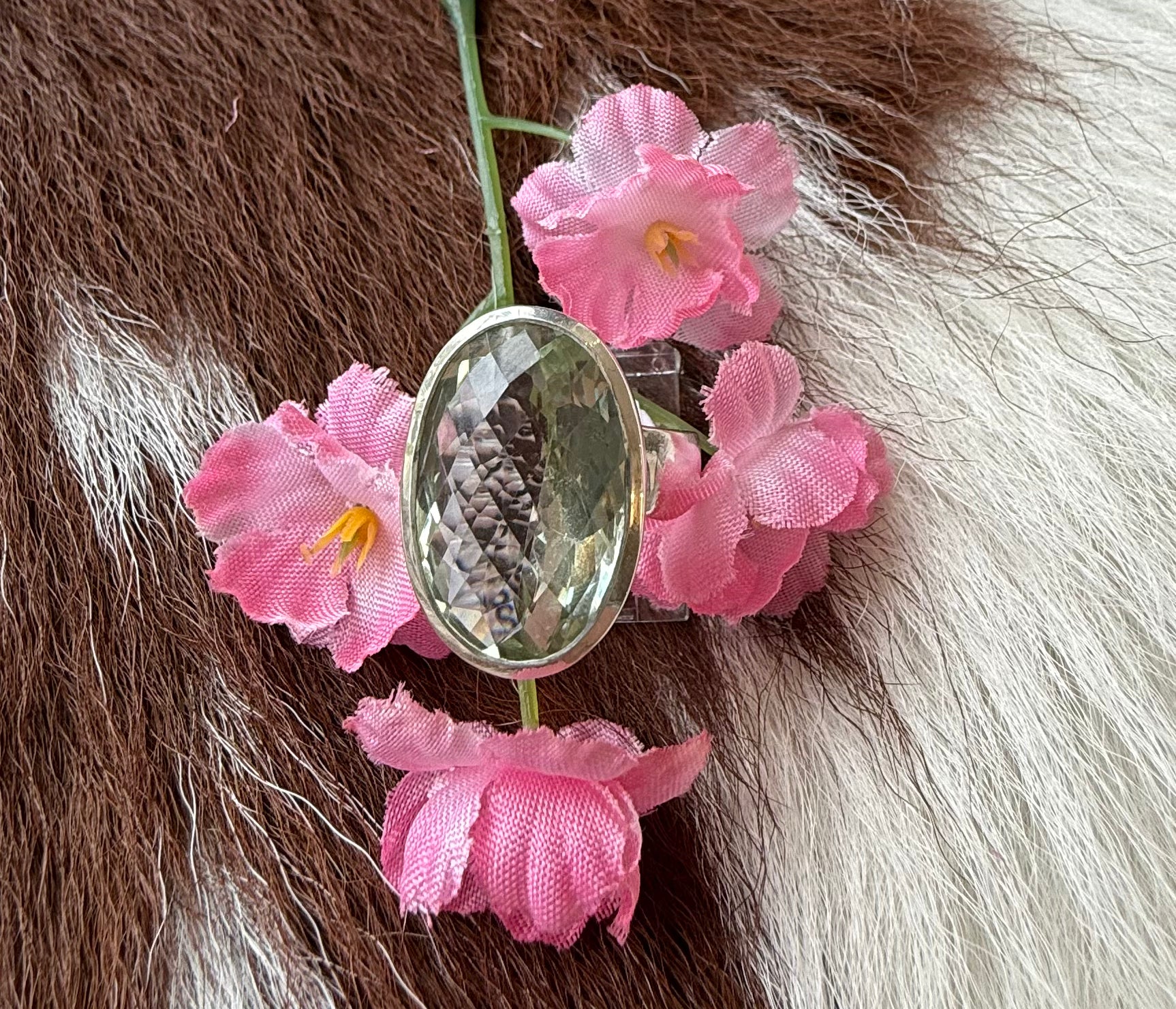 Sterling Silver Prasiolite Ring