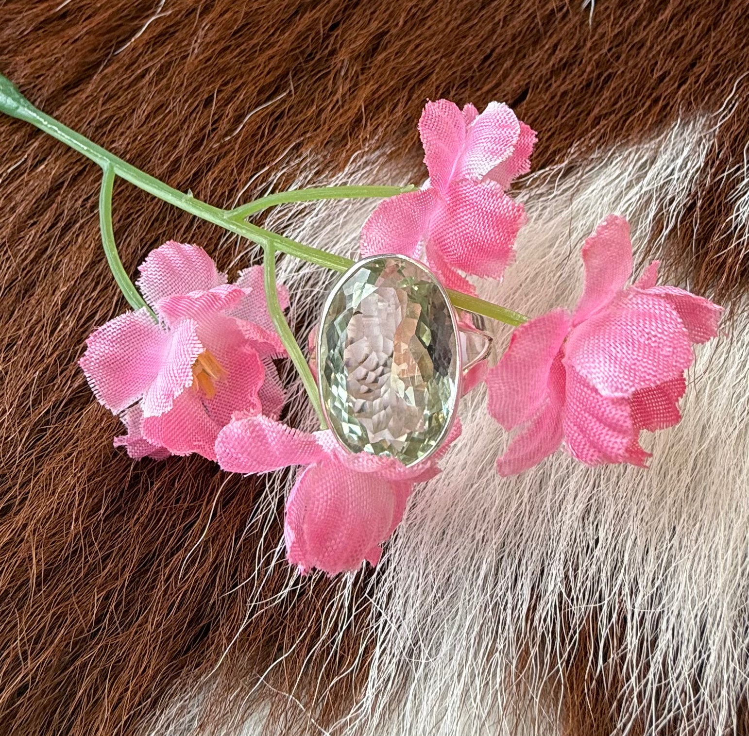 Sterling Silver Prasiolite Ring