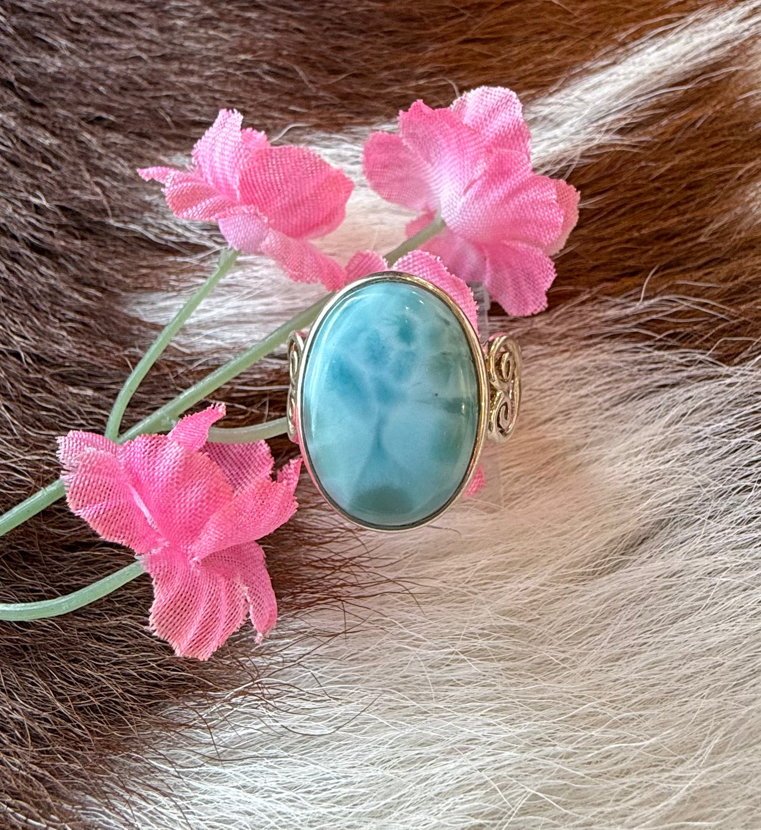 Sterling Silver Larimar Rings