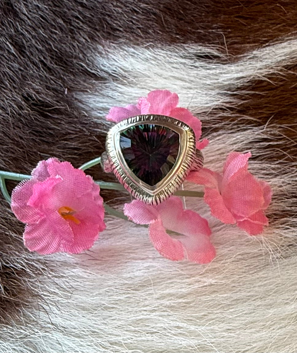 Sterling Silver Mystic Topaz Silver Ring