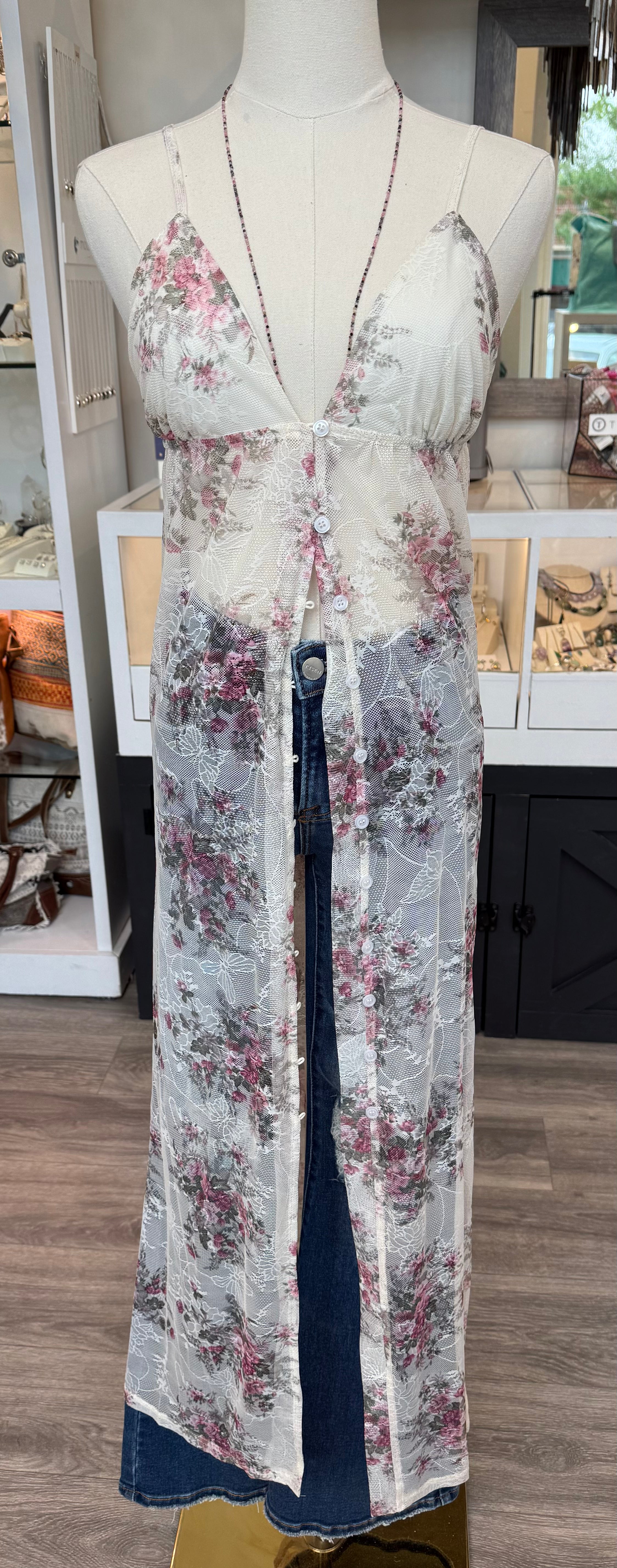 Kelly Floral Lace Bralette Maxi Dress Large Kelly Floral Lace Bralette Maxi Dress Large