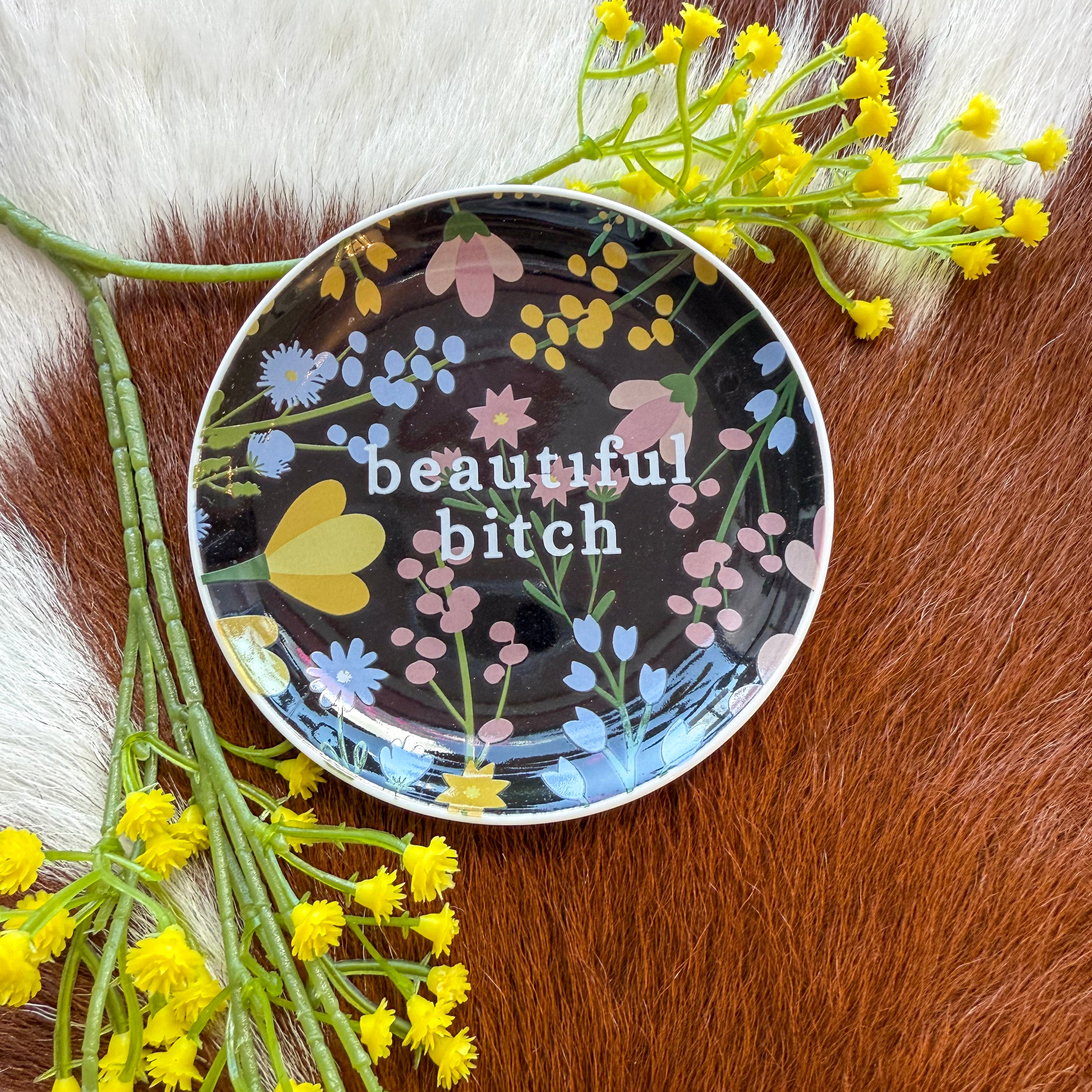 Snarky Floral Trinket Trays