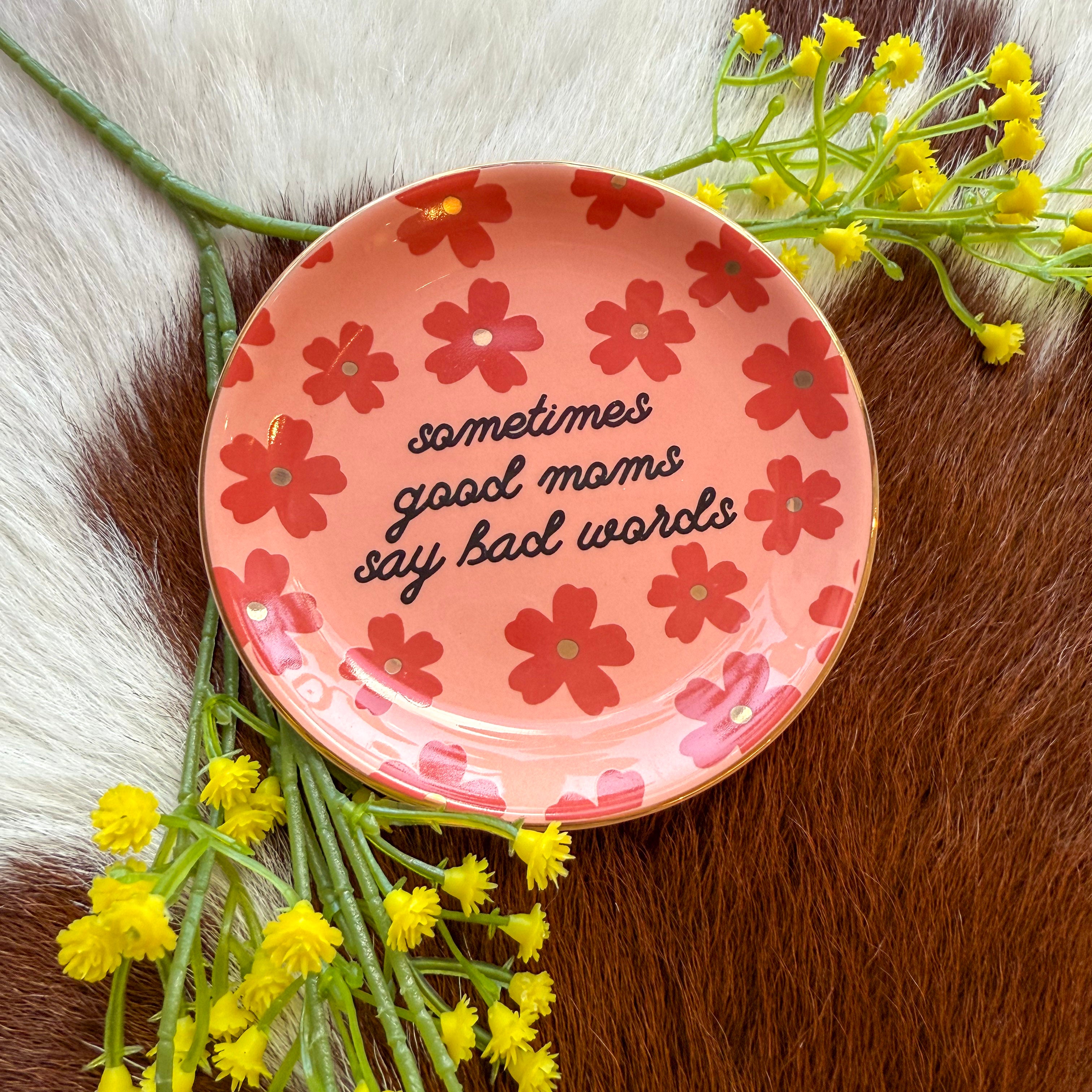 Snarky Floral Trinket Trays