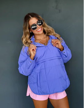 Peyton Purple Puffer Jacket