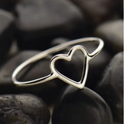 Mini Heart Sterling Silver Ring