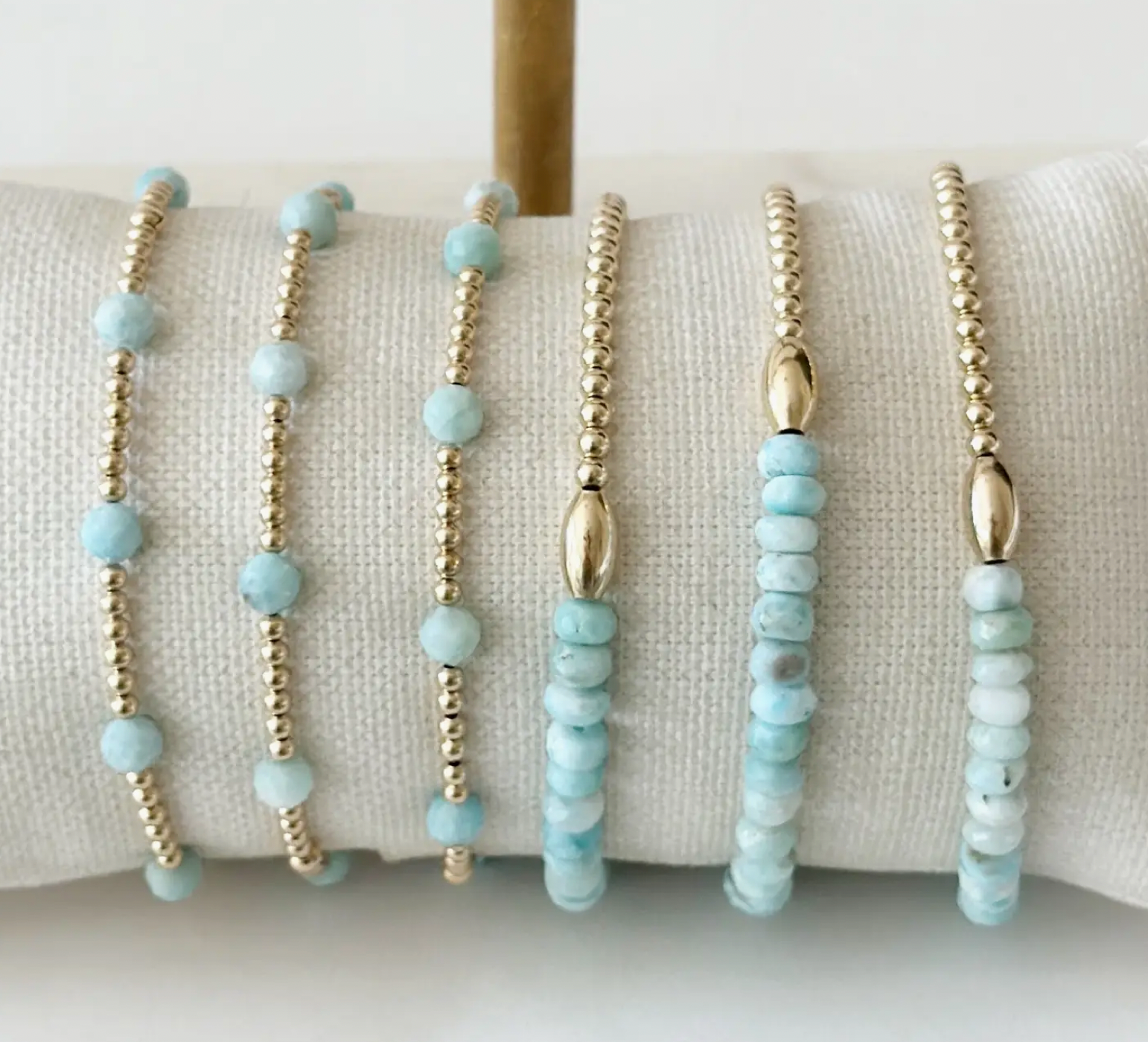 Betty 14K GF Beaded and Larimer Necklace