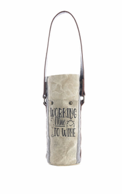 Canvas Cowhide Wine Bag
