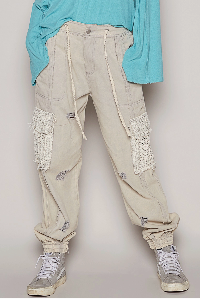 Cargo and Bold Distressed Joggers