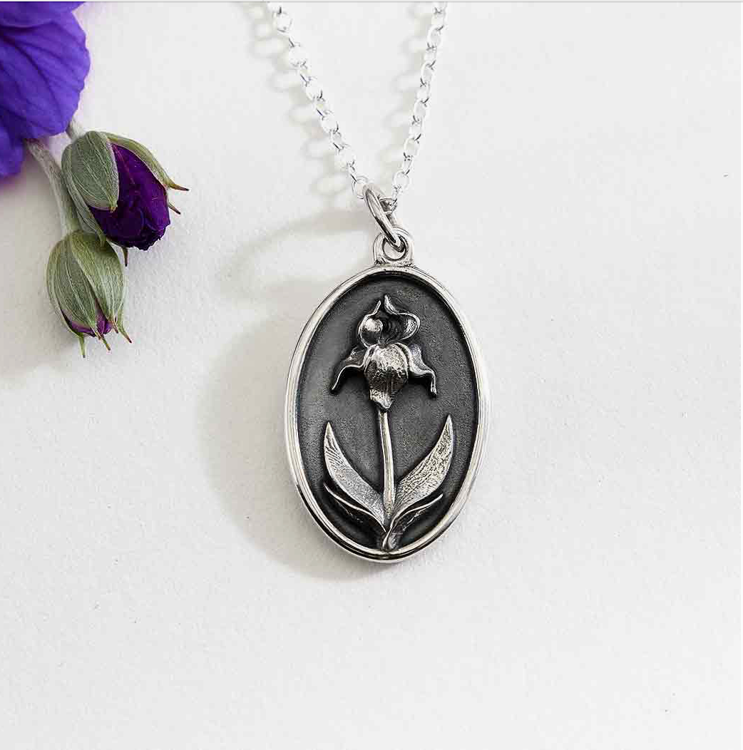 Sterling Silver Birth Month Flower Necklaces