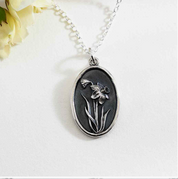 Sterling Silver Birth Month Flower Necklaces