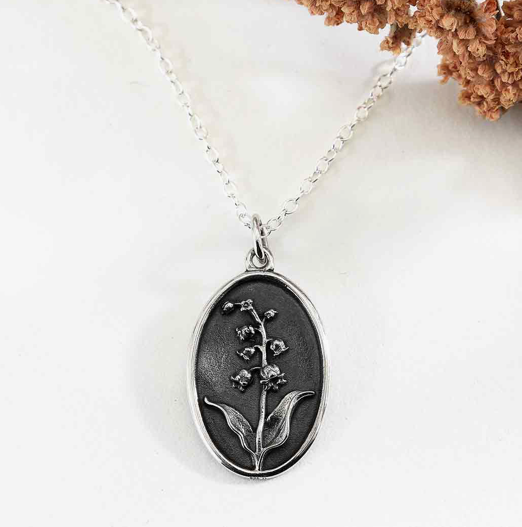 Sterling Silver Birth Month Flower Necklaces