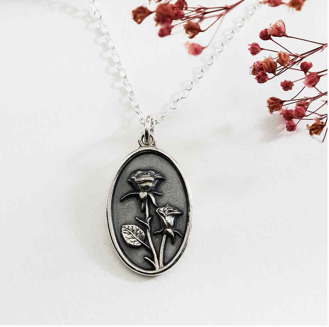Sterling Silver Birth Month Flower Necklaces