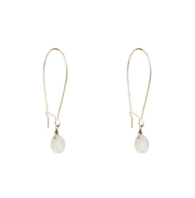 Long Wire Drop Earrings - Three Blessed Gems