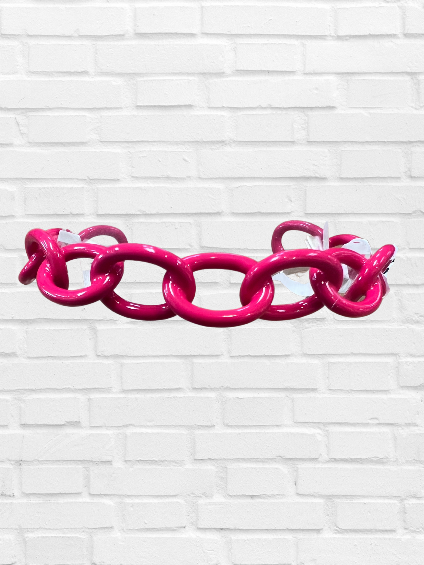 Enamel Oval Chain Cuff