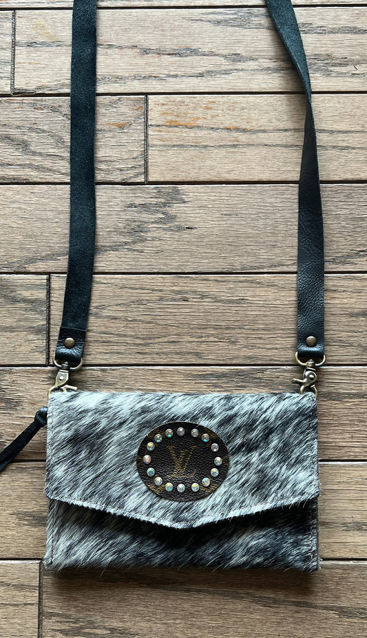 Upcycled Designer Crossbody Wallet Jordan - Premium Wallet from Keep It Gypsy - Just $294! Shop now at Three Blessed Gems