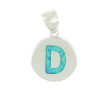 Alphabet Blue Opal Silver Charms