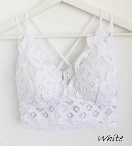 Lace Cami Bralette - Premium Bralette from Vanilla Monkey - Just $32! Shop now at Three Blessed Gems