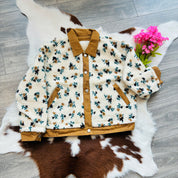 Bloom & Cozy Floral Sherpa Jacket