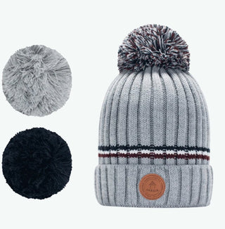 3 Pom Pom Beanie - Three Blessed Gems