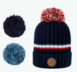 3 Pom Pom Beanie - Three Blessed Gems