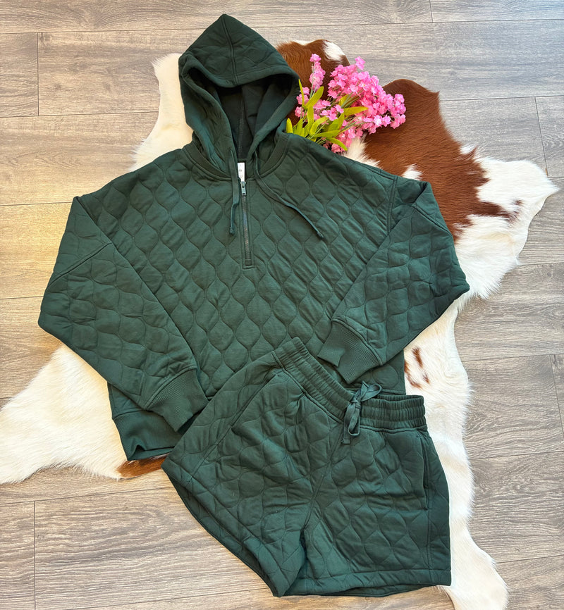 Cozy Quilted Hoodie & Short Set