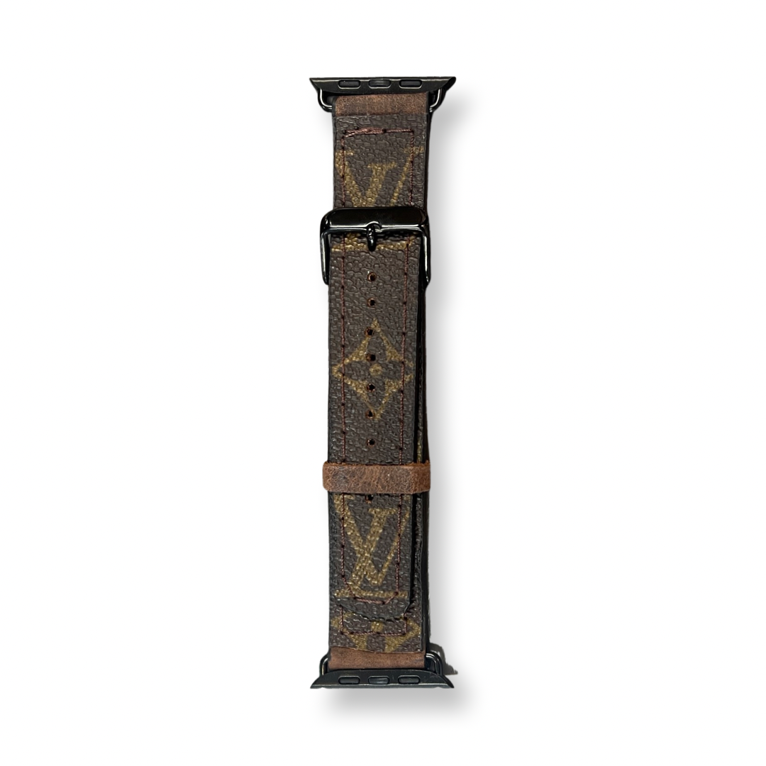 Up-Cycled Louis Vuitton Apple Watch Bands - Premium Watch Band from Patches Of Upcycling - Just $175! Shop now at Three Blessed Gems