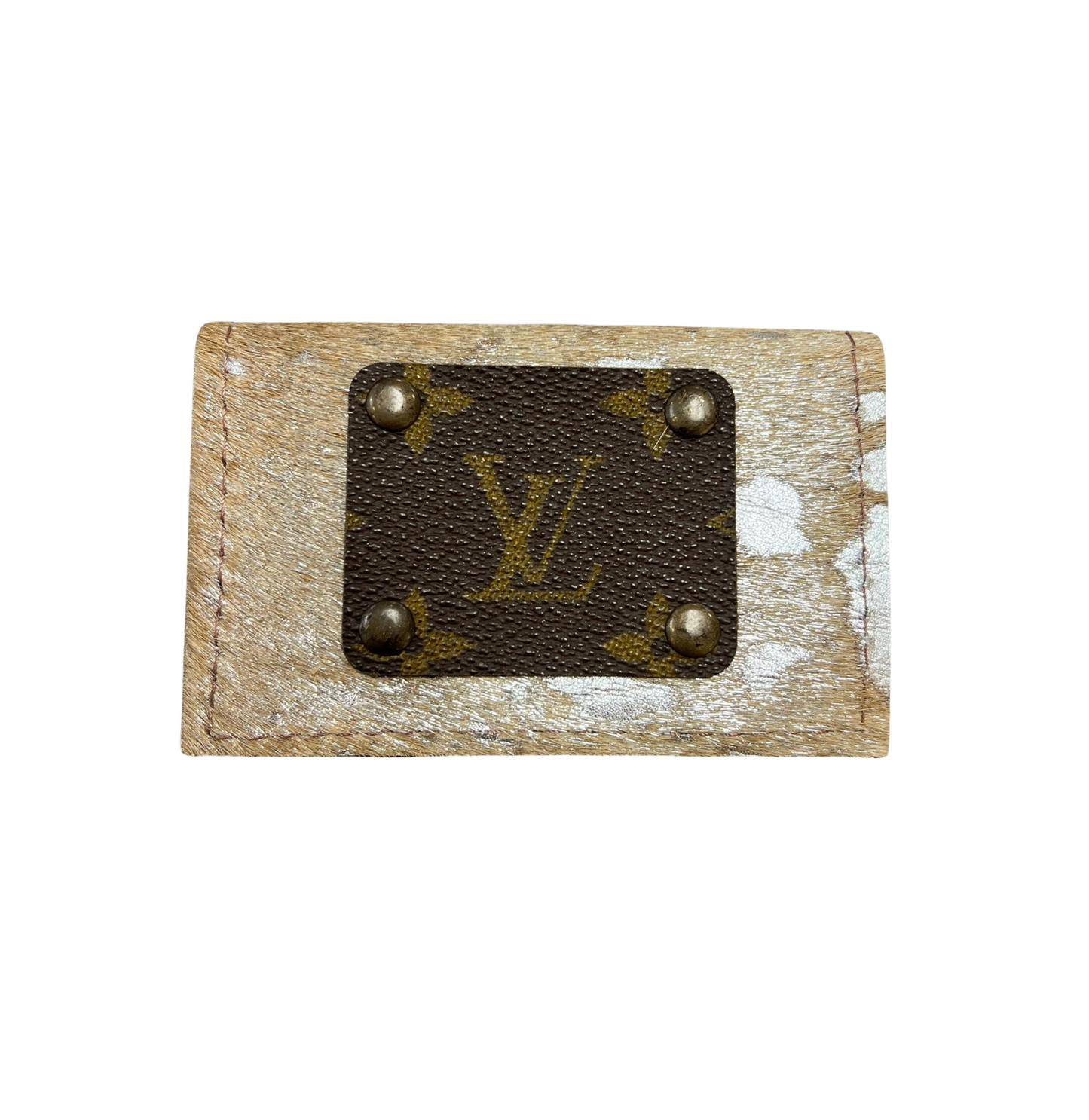 Upcycled Louis Vuitton Cowhide Card Holder