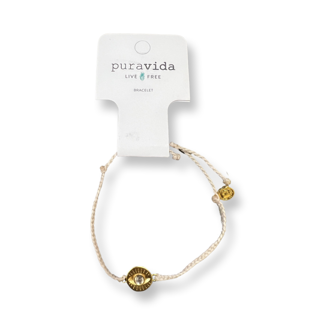 Gemstone Eye Coin Gold Bracelet - Premium Bracelets from Pura Vida - Just $16! Shop now at Three Blessed Gems