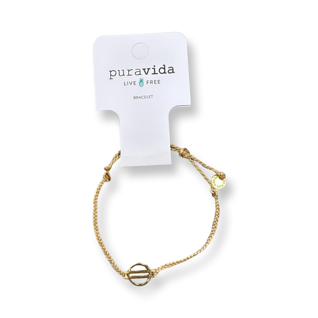 Retro Sun Gold Bracelet - Premium Bracelets from Pura Vida - Just $16! Shop now at Three Blessed Gems