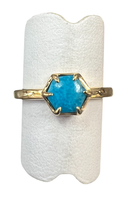 Turquoise Gold Fill Ring - Premium Rings from Precious Treasures - Just $59! Shop now at Three Blessed Gems