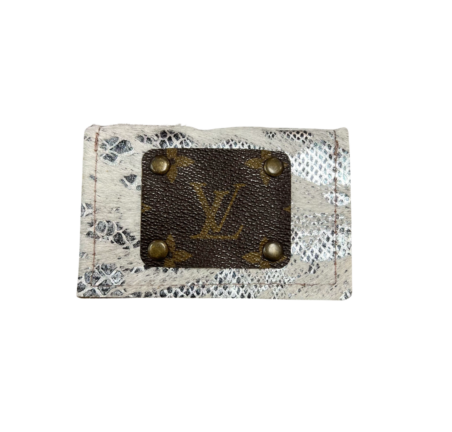 Upcycled Louis Vuitton Cowhide Card Holder