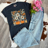 Retro Boho Floral Fall T-Shirt