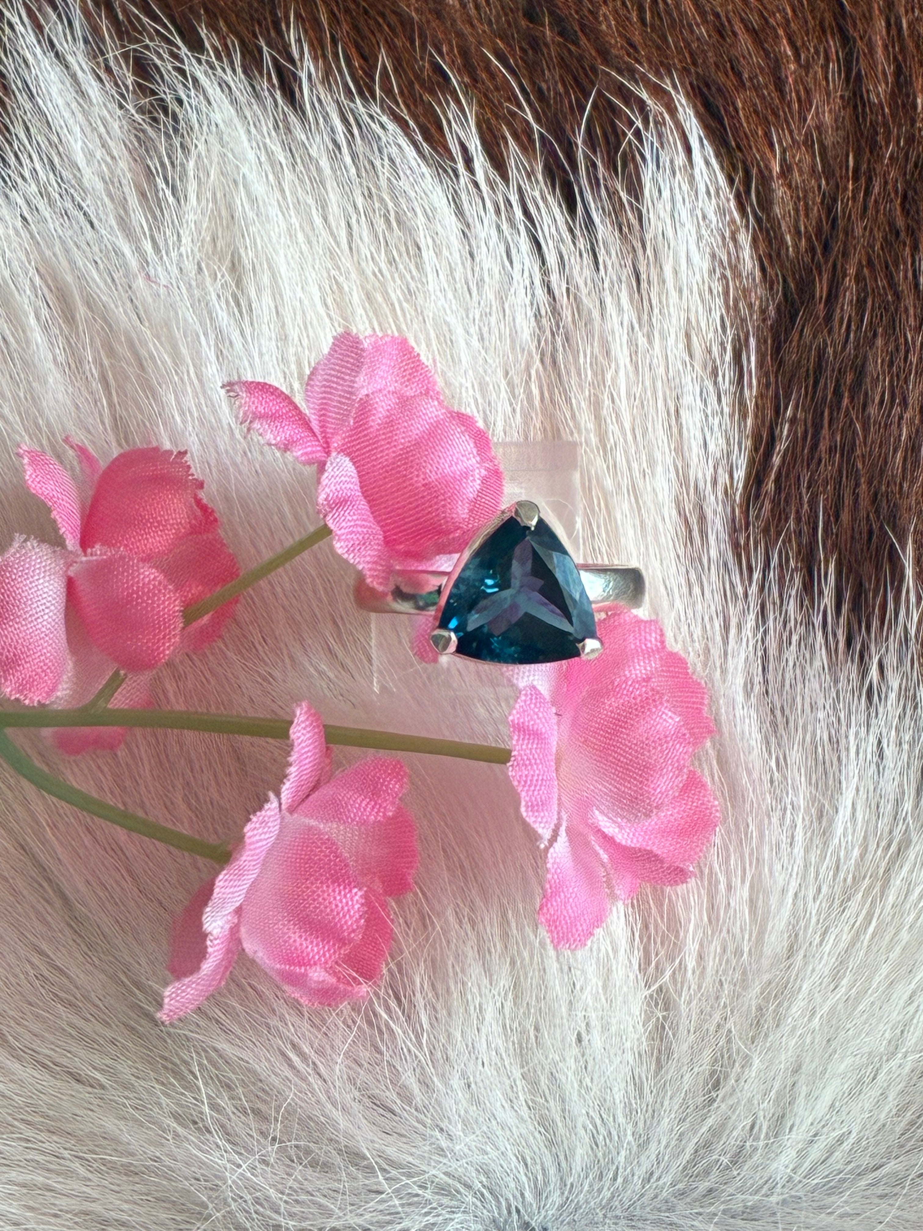 Triangle London Blue Topaz Ring
