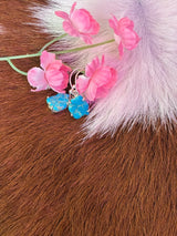 Arizona Turquoise Raw Silver Earrings