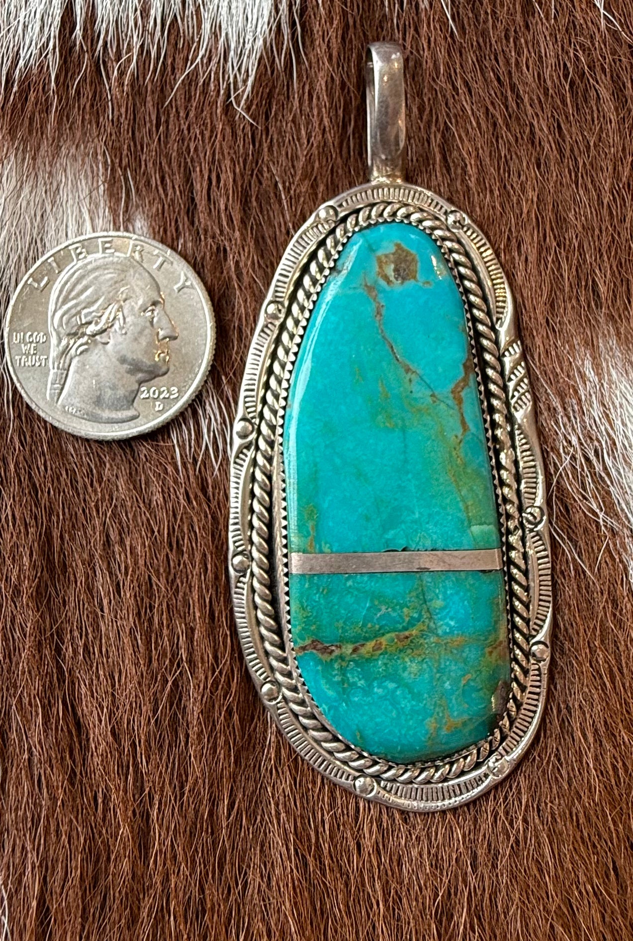 Old Kingman Turquoise Pendant