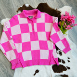 Strawberry Picnic Polo Sweater