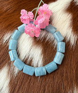 Aquamarine Bead Bracelet