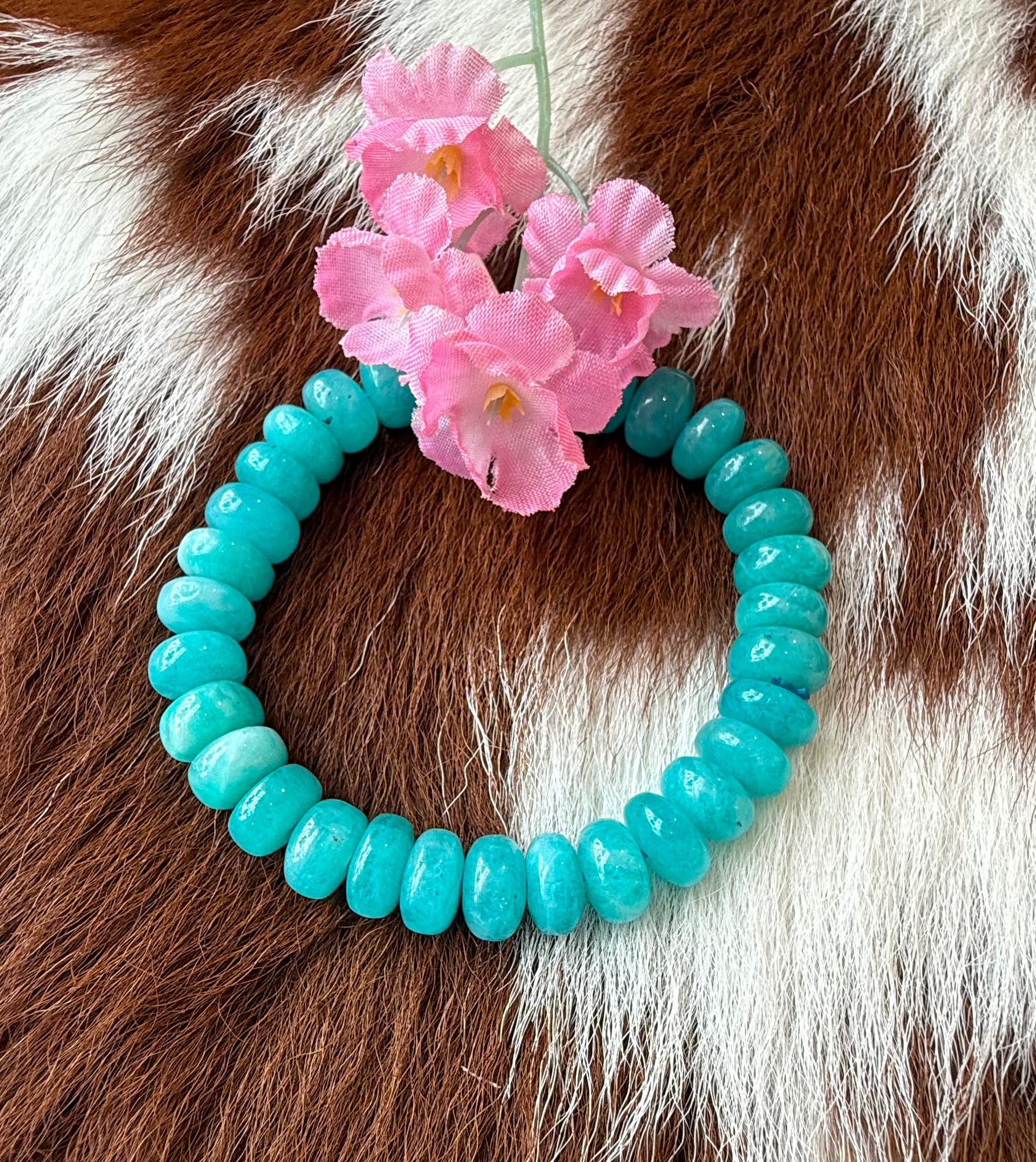 Amazonite Gem Bead Bracelet