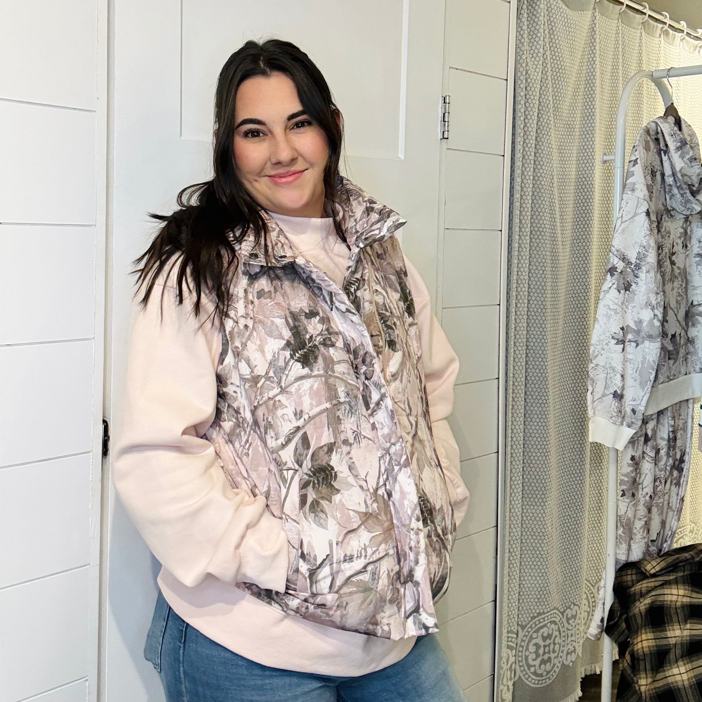 Blush & Branches Quilted Puffer Vest