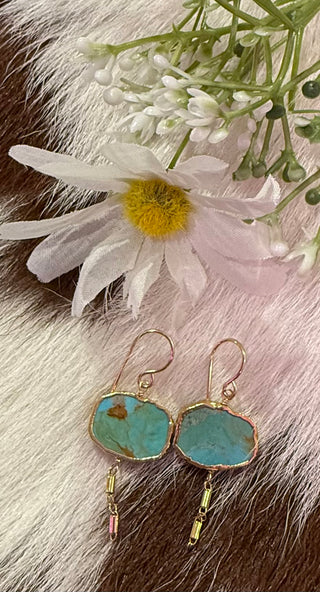 Gold Fill Turquoise Dangle Earring