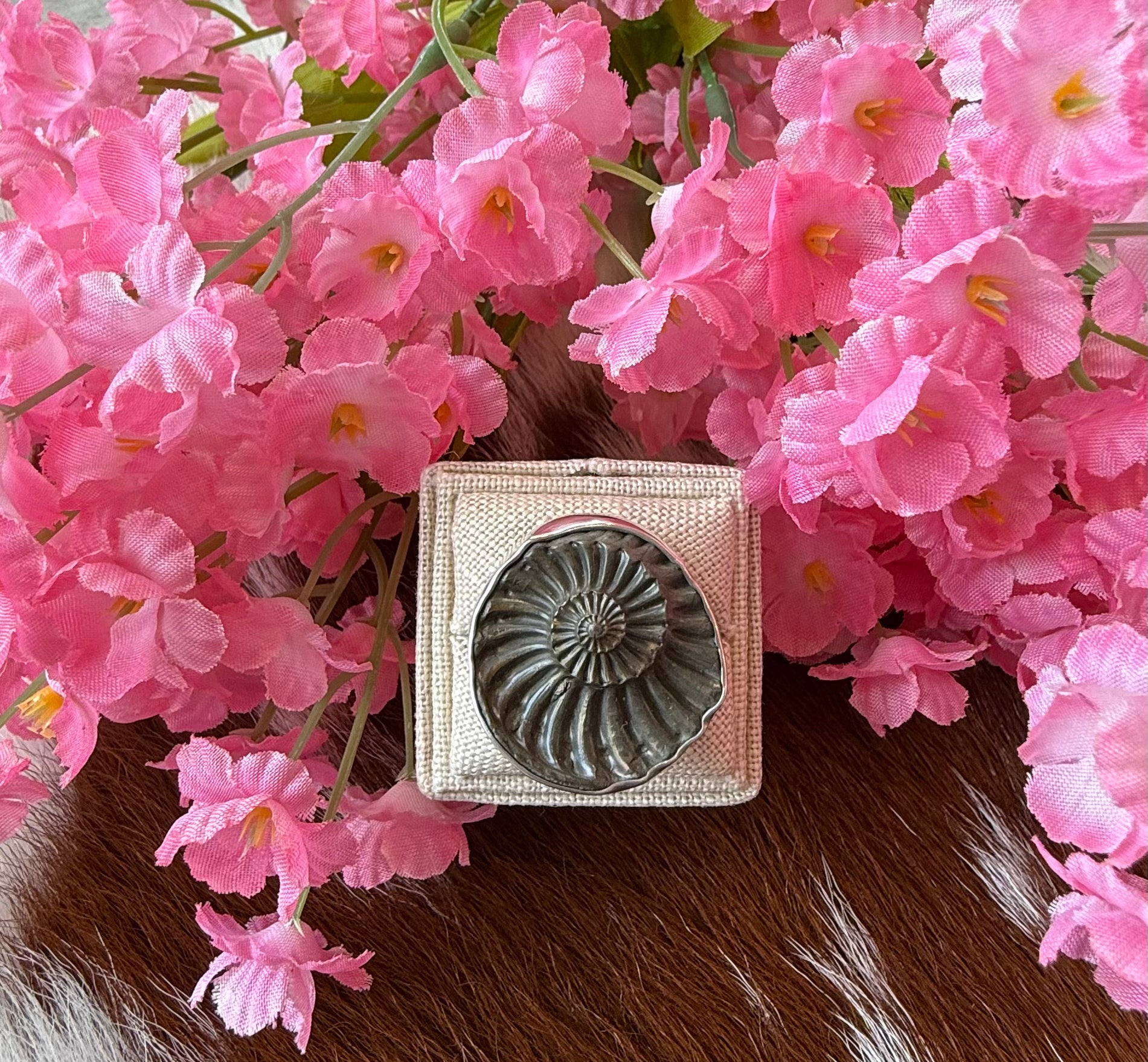 Ammonite Sterling Silver Ring