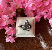 Smokey Quartz Crystal Sterling Silver Ring