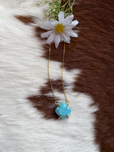 Gold Fill Faceted Turquoise Necklace