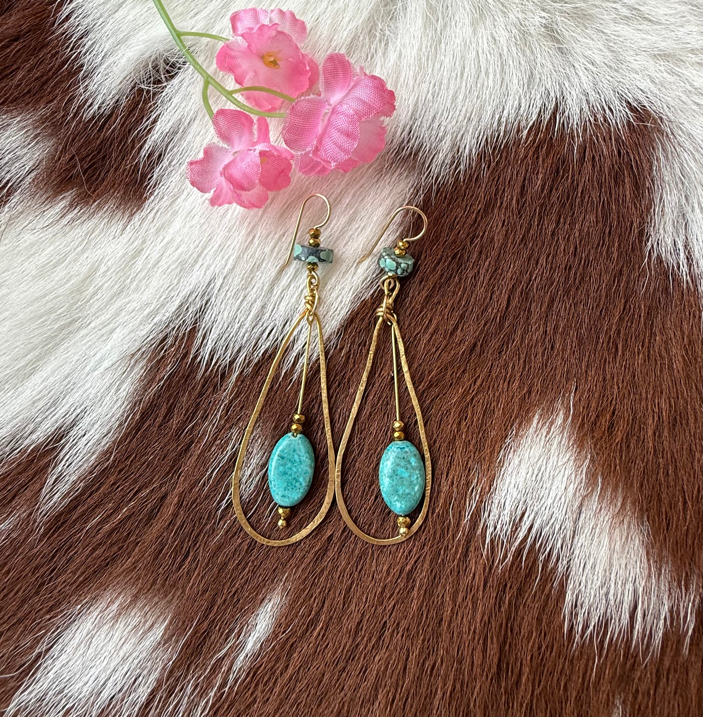 Gold Fill Turquoise Earring